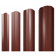 Штакетник М-образный А фигурный 0,45 PE RAL 3009 оксидно-красный