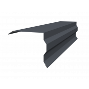 Планка торцевая фигурная 100х85 0,5 Satin с пленкой RAL 7024 мокрый асфальт (2м)