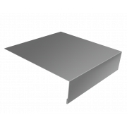 Планка околооконная простая 200х50 0,5 Satin с пленкой RAL 9006бело-алюминиевый (2м)