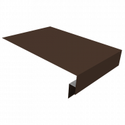 Планка околооконная сложная 250х50х18 (j-фаска) 0,5 Satin с пленкой RAL 8017 шоколад (3м)