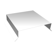 Парапетная крышка прямая 150мм 0,5 Satin с пленкой RAL 9003 сигнальный белый (2,5м)