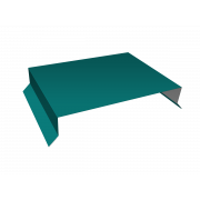 Парапетная крышка прямая 250мм 0,45 PE с пленкой RAL 5021 водная синь (2,5м)