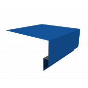 Планка околооконная сложная 200х75х18 (j-фаска) 0,4 PE с пленкой RAL 5005 сигнальный синий (2м)