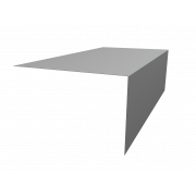 Планка околооконная фальц 0,5 Satin с пленкой RAL 9006бело-алюминиевый (3м)