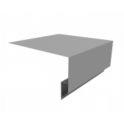 Планка околооконная сложная 250х75х18 (j-фаска) 0,45 PE с пленкой RAL 9006бело-алюминиевый (2м)