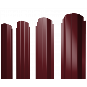 Штакетник П-образный А фигурный 0,5 Satin RAL 3005 красное вино