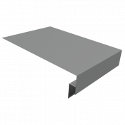 Планка околооконная сложная фальц 0,5 Satin с пленкой RAL 9006бело-алюминиевый (3м)