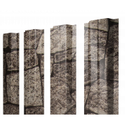 Штакетник П-образный A с прямым резом 0,45 Print Elite King Stone TwinColor