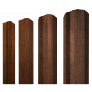 Штакетник М-образный А фигурный 0,45 Print-Double Premium Golden Wood Fresh