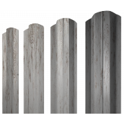 Штакетник М-образный B фигурный 0,45 Print Elite Snow Wood TwinColor