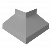 Угол отлива внешний 70 0,5 Satin с пленкой RAL 9006бело-алюминиевый