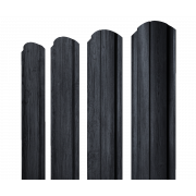 Штакетник Полукруглый Slim фигурный 0,45 Print Premium Grey Wood TwinColor