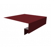 Планка околооконная сложная 200х50х18 (j-фаска) 0,5 Satin с пленкой RAL 3005 красное вино (3м)