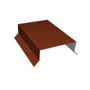 Парапетная крышка прямая 125мм 0,45 PE с пленкой RAL 3009 оксидно-красный (2,5м)