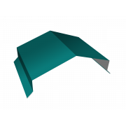 Парапетная крышка угольная 200мм 0,45 PE с пленкой RAL 5021 водная синь (3м)