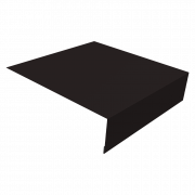 Планка околооконная простая 200х50 0,45 PE с пленкой RAL 9005 черный (3м)