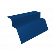 Планка карнизная для металлочерепицы квинта Uno 0,5 Satin с пленкой RAL 5005 сигнальный синий (3м)
