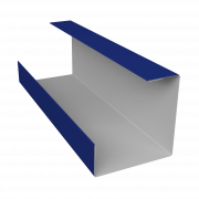 Планка угла внутреннего составная нижняя 0,45 PE с пленкой RAL 5002 ультрамариново-синий (3м)