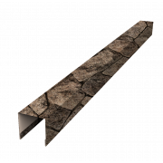 Планка вертикальная лицевая для горизонтального монтажа штакетника 0,45 Print Elite King Stone TwinColor (1,8м)