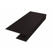 J-Профиль 12мм 0,45 PE-Double с пленкой RAL 9005 черный (2м)