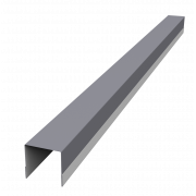 Планка вертикальная обратная для горизонтального монтажа штакетника 0,45 PE с пленкой RAL 7004 сигнальный серый (3м)