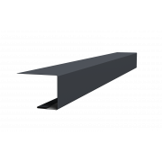 Планка завершающая для Кликфальц Pro 0,5 Satin с пленкой RAL 7024 мокрый асфальт (3м)