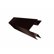 Планка угла внешнего сложного Экобрус Grand Line 0,5 Atlas X с пленкой RAL 8017 шоколад (3м)