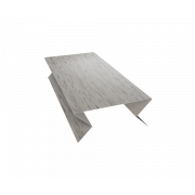 Планка угла внешнего составная нижняя 0,45 Print Elite Snow Wood TwinColor (3м)