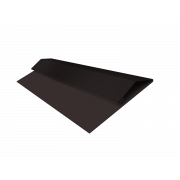 Планка стартово-финишная (Блок-хаус, Экобрус) Grand Line 0,45 PE-Double с пленкой RAL 9005 черный (2м)