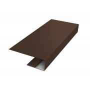 J-Профиль 12мм 0,45 PE с пленкой RAL 8017 шоколад (3м)