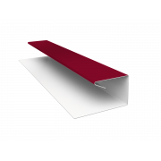 Планка П-образная завершающая сложная (КД) 0,45 PE с пленкой RAL 3003 рубиново-красный (2м)