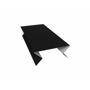 Планка угла внешнего составная нижняя 0,5 Satin Matt RAL 9005 черный (3м)