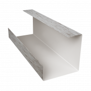 Планка угла внутреннего составная нижняя 0,45 Print Elite Snow Wood TwinColor (2м)