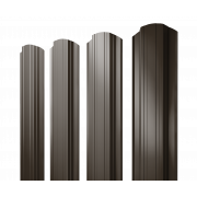 Штакетник Прямоугольный фигурный 0,5 Velur X RR 32 темно-коричневый