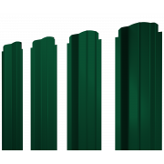 Штакетник П-образный B фигурный 0,45 PE-Double RAL 6005 зеленый мох