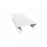 Планка угла внешнего составная нижняя 0,4 PE с пленкой RAL 9003 сигнальный белый (3м)