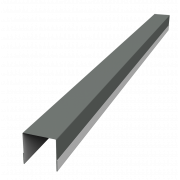 Планка вертикальная обратная для горизонтального монтажа штакетника 0,45 PE с пленкой RAL 7005 мышино-серый (3м)