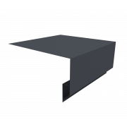 Планка околооконная сложная 250х75х18 (j-фаска) 0,5 Velur X RAL 7024 мокрый асфальт (2м)