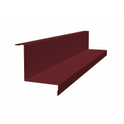 Угол внутренний простой фальц 0,45 PE с пленкой RAL 3005 красное вино (2м)