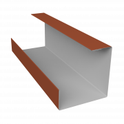 Планка угла внутреннего составная нижняя 0,5 Satin с пленкой RAL 8004 терракота (2м)