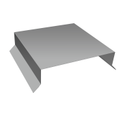 Парапетная крышка прямая 150мм 0,45 PE с пленкой RAL 9006бело-алюминиевый (2м)