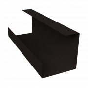 Планка угла внутреннего составная нижняя 0,45 Drap-double TX RAL 9005 черный (3м)