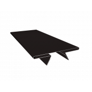 Планка стыковочная составная верхняя 0,5 Velur X RAL 9005 черный (3м)