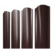 Штакетник Круглый фигурный 0,5 GreenCoat Pural BT RR 887 шоколадно-коричневый (RAL 8017 шоколад)