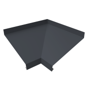 Угол отлива внутренний 150 0,5 Satin с пленкой RAL 7024 мокрый асфальт