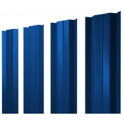 Штакетник М-образный В с прямым резом 0,45 PE RAL 5005 сигнальный синий