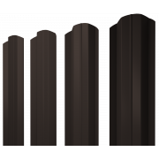 Штакетник М-образный B фигурный 0,5 PurPro RR 32 темно-коричневый