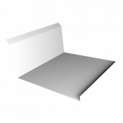 Планка примыкания нижняя 20х122х260х15 0,5 Satin с пленкой RAL 9003 сигнальный белый (2м)