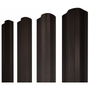 Штакетник М-образный B фигурный 0,45 Print Elite Coffee Wood TwinColor