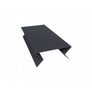 Планка угла внешнего составная нижняя 0,4 PE-Double с пленкой RAL 7024 мокрый асфальт (2м)